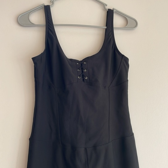 Nike activewear athleisure flare leg jumpsuit small corset style top yoga - Picture 2 of 10